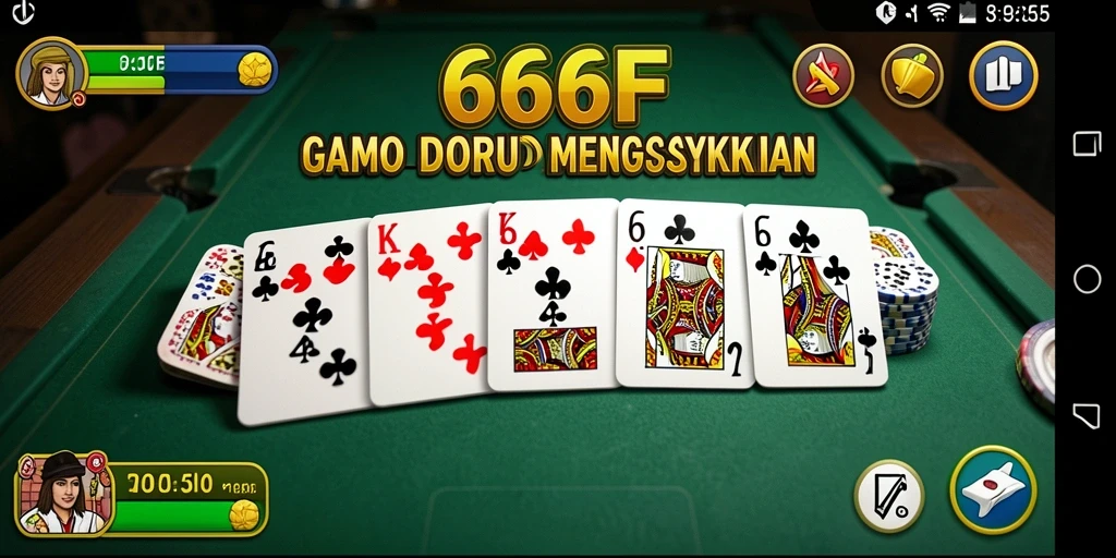 Tampilan gameplay 666F yang menarik dan interaktif untuk permainan domino.