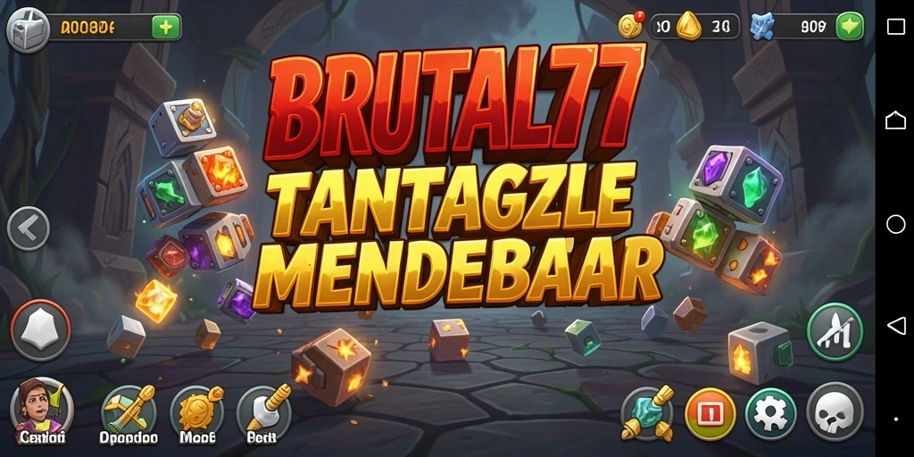 Tampilan seru gameplay Puzzle di BRUTAL77.
