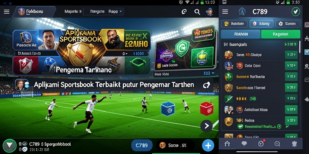 Tangkapan layar gameplay C789 yang menampilkan aksi taruhan olahraga.