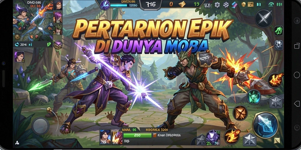 Tangkapan layar dari gameplay DMD686 dengan aksi pertempuran yang mendebarkan.