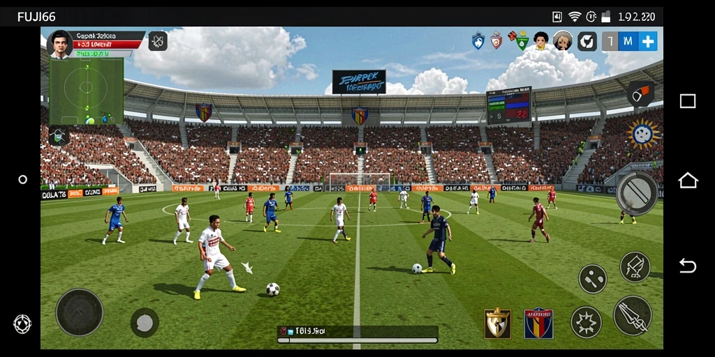 Tampilan menarik dari gameplay FUJI66 dengan aksi sepak bola intens.