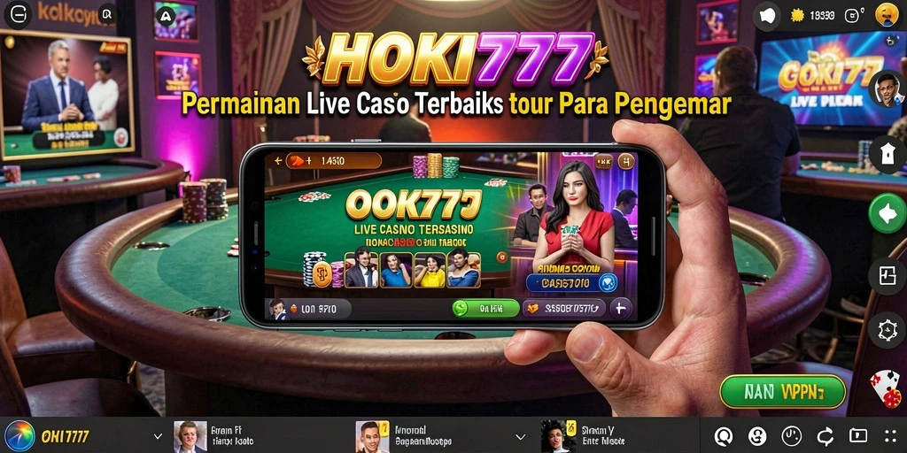 Gameplay HOKI777 yang mendebarkan di kasino langsung.