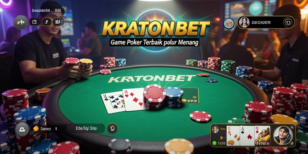 Gameplay KRATONBET menunjukkan keseruan bermain poker secara langsung.