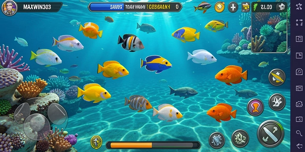 Screenshot gameplay Tembak Ikan yang seru dan menarik di MAXWIN303.