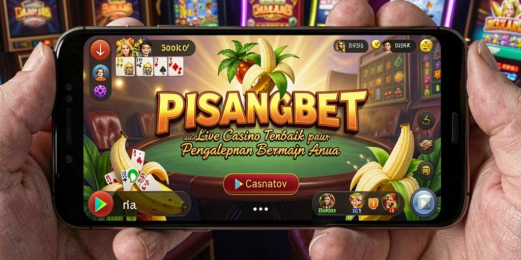 Screenshot gameplay <strong>PISANGBET</strong> menampilkan dealer langsung yang interaktif.