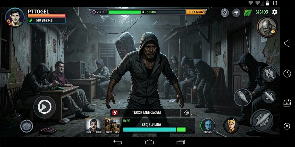 Tampilan menegangkan dari gameplay PTTOGEL yang penuh dengan teror.
