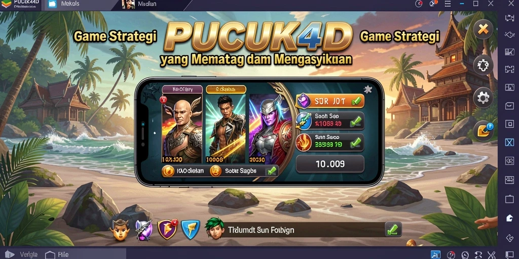 Screenshot utama PUCUK4D menampilkan aksi penuh strategi dalam gameplay.