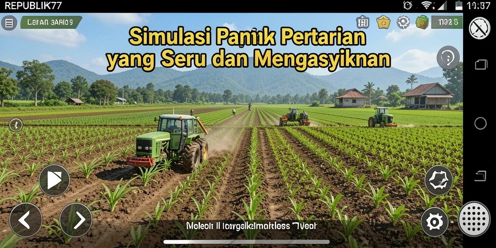 Tampilan gameplay menarik saat bercocok tanam di REPUBLIK77.