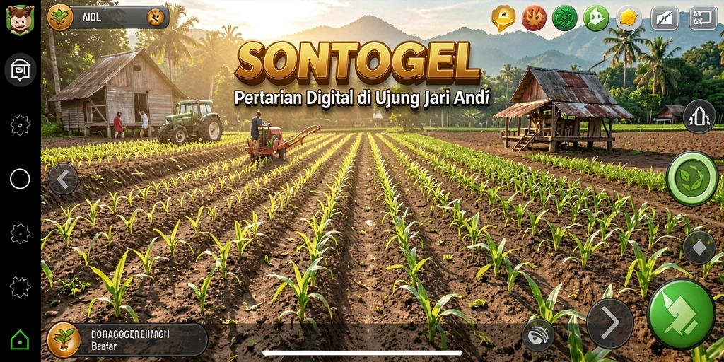 Screenshot menghadirkan momen seru dalam gameplay pertanian di SONTOGEL.