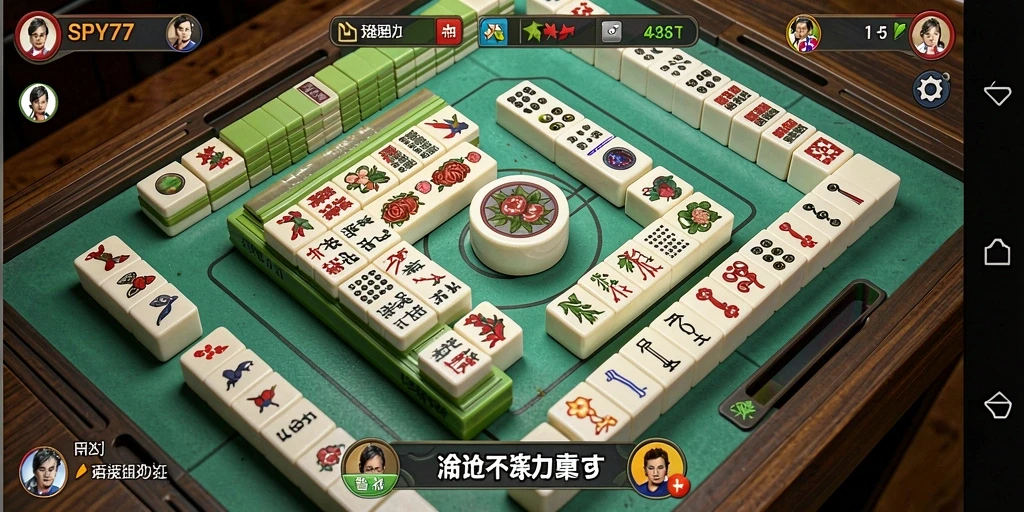 Tangkapan layar menampilkan gameplay Mahjong yang menarik di SPY77.