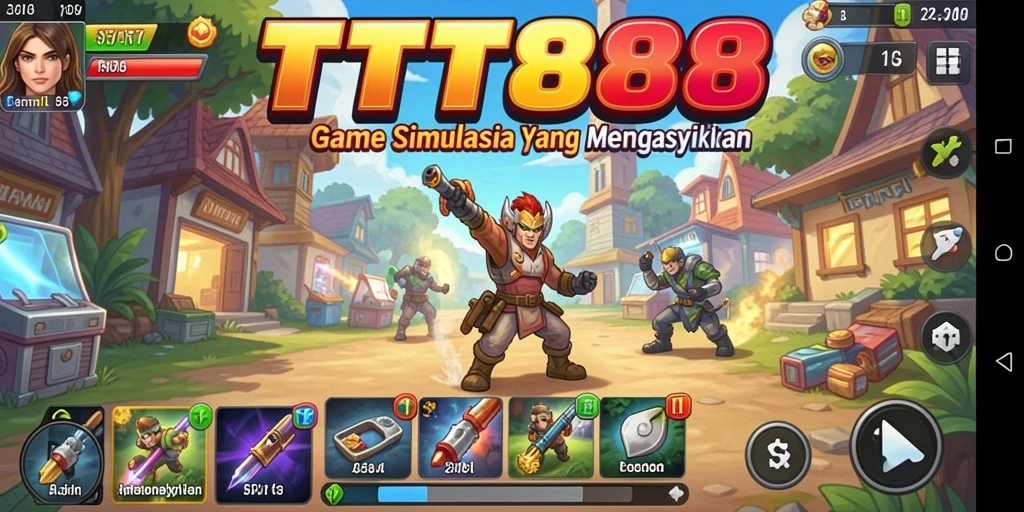 Screenshot TTT888 menampilkan gameplay simulasi yang seru dan interaktif.