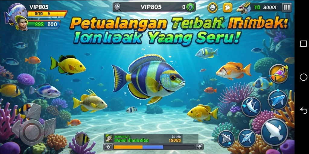 Screenshot gameplay Tembak Ikan yang seru dan menegangkan.